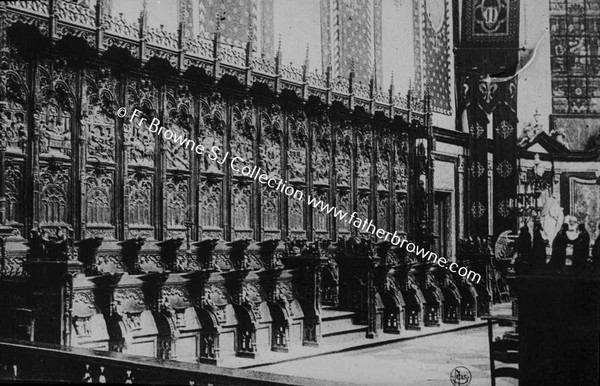 INTERIOR OF CHRCH  CHOIR STALLS